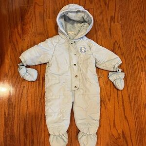 Adorable Light Blue Kids Footed Onesie